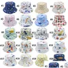 Stingy Brim Hats Baby Hat Sunbonnet Sun Fisherman Caps Floral Unicorn Print Children Infant Kids Spring Summer Fall 2-6 Years Old Drop Dhlix