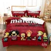 2023 Mafalda ensemble de literie simple double pleine reine King Size ensemble de lit Aldult enfant chambre housse de couette ensembles 3D Anime lit ensemble de draps L230704