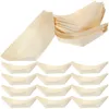Dinnerware Sets Wooden Kayak Sushi Tray Sashimi Boat Dish Disposable Plates Container Serving Platters