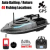 Электрические/RC лодки RC Bait Boat 500M Auto Drive Return V900 GPS 40 очков сонар 1,5 кг V700 с рулевым светом для рыбалки по ищетке рыбы 230724