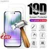 iPhone14の2PCS強化ガラス14 Pro Max Protective Glass I Phone 14 Promax Armor Safty Screen Protector HD Film Cover L230619