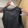 Femmes Tricots Débardeurs Designer Brodé Sport Top Yoga Crop Top Séchage Rapide Tricot T Shirt235l