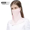 Foulards Protection Solaire Voile Femmes D'été Respirant Soie Masque Extérieur Équitation UV Séchage Rapide Oreille Suspendue