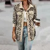 Women's Jackets Womens Button Down Shirts Long Sleeves Oversized Leopard Print Corduroy Coats 1 Coat Or Warm Wrap