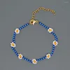 Bracelets à maillons Go2boho Daisy Bracelet pour femmes bijoux d'été mode bohème bijoux en perles perles colorées chaîne lutin