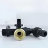 Bathroom Sink Faucets Black Brass Faucet Outdoor Garden Anti-Freeze Bibcocks With Dual Outlet For Washing Machine 1/2 Inch Hose