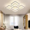 Luz de techo Led moderna geométrica, candelabro de aluminio cuadrado, iluminación para sala de estar, dormitorio, cocina, lámpara para el hogar, accesorios 253M