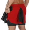 Heren Shorts Camo Running Shorts Heren 2 In 1 Dubbeldeks Sneldrogend GYM Sport Shorts Fitness Workout Heren Korte sportbroek grote maat M-5XL 230724