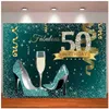 Materiale di sfondo Tè Oro Felice Fotografia Sfondo Sparkling Silver Dot Tacco alto Champagne Glass Background Decorazione per festa di compleanno per 50 anni da donna x0724