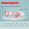 Lunettes 0 à -9.0 Adulte Myopie Lunettes De Natation Sile Étanche Anti Brouillard Dioptrie Lunettes De Natation Personnalisé Différent Gauche Droite Degré HKD230725