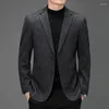 Abiti da uomo Fashion Business Casual Versione coreana lavorata a maglia di fascia alta del blazer da completo stampato scozzese da gentiluomo in stile britannico