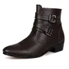 Boots Men Boots Winter Leather Short Boot British Style Shoes Flat Heel Work Boot Motorcycle Short Boots Casual Ankle Shoes wed4 230724