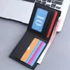 Wallets Men Short PU Leather Wallet Simple Solid Color Thin Male Holder Small Money Purses Business For Women