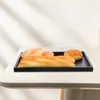 Plates Fruit Dish Bread Tray Tea Serving Black Towel Room Household Wood Durable Trays For Coffee Table