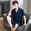 Men's Sleepwear Men Summer Cardigan Pajama Sets Man Big Yards Modal Pajamas Shorts Sleeve Sleep Wear Pijamas Hombre Pyjama 3XL