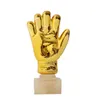 Dekorativa föremål Figurer Harts Fotbollsmålvakt Handskar Trophy Champion Golden Statues Home Decor Accessories Soccer Fans Souvenirs 230724