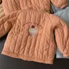 Down Coat Children Fashion Solid Flying Jacket Girls Girle Fleece Zipper Cardigan Baby Loose Winter Warm Coat Boys Plysch Outwear HKD230725