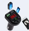 BTE5 Bluetooth Car Kit MP3 Player FM Transmitter Modulator Dual Plug USB Com Pacote de Varejo