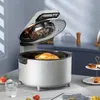 Friteuse à air panoramique 8L 270ﾰ - Frire, cuire et griller avec faible teneur en matières grasses, arrêt automatique et circulation d'air chaud - Parfaite pour 4 à 5 personnes !