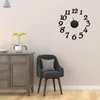 Wanduhren 3D DIY Uhr Modernes Design Silent Big Digital Acryl Selbstklebende Zeitaufkleber für Wohnzimmer Dekor