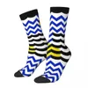 Herrensocken, lustige verrückte Socken für Männer, Minakani-Linien, Streifen, Kreise, Harajuku, nautische Kunst, Qualitätsmuster, bedruckt, Crew, Neuheit, Geschenk