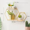 Decorative Objects Figurines Nordic Wall Shelf Decoration Metal Storage Rack Kitchen Living Room Crafts Display Racks Home Decor 230725