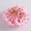 Torkade blommor 50st Silk Hortangea Heads Artificial Head For Flower Ball Wedding Path Home Shop Decor Diy Wall Accessories KB01 230725