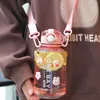 Water Bottles 1 Liter Motivational Bottle With Shoulder Strap Reusable Fitness Sports Outdoors Travel Leakproof Gym Camping Tour