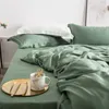 Bedding sets LivEsthete 100% Silk Green Set Mulberry 25 Momme Bed Sheets Beauty Quilt Cover Pillowcase Queen King 230725