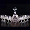 Vinglas 7st/Ställ in olika stilar Crystal Glass Cup Whisky och Brandy High Capacity Bar El Party Home Drinking Ware