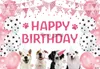 Background Material Photo Background Pink Kitten Pet Claw Cat Birthday Party Cat Owner Children's Cake Table Decoration Background Photo Studio x0724