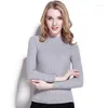 Frauen Pullover Mode Kaschmir Winter Weibliche Einfarbig Rollkragen Lange Ärmeln Gestrickte Weiche Warme Wolle Pullover L861