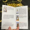 Outdoor Games Activities Golden Beautiful English Tarot 12x7cm Cards Deck High Quality Gold Big Size Witchcraft Classic for Beginners with Guidebook 230725