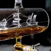 Wine Glasses Antique Boat Shape Whisky Decanter Set with 4Glass Cup Red Bottle Drink Liquor Bourbon Vodka Brandy Cognac Rum Gin 230724