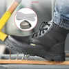 Boots Men's Boots Safety Shoes Men Steel Toe Shoes Winter Boots Men Puncture-Proof Work Shoes Plush Warm Work Safety Boots Male Shoes 230724