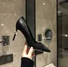 Sandals Pointed Toe High Heel Shoes Sexy Woman Black Leather Thin Heels Designer Pumps White Pearls Decorations Party Dress Heels Z230727