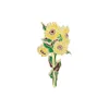 Broche élégante en métal émaillé de tournesol pour femmes Iris Flower Broches Frence National Flower Épinglette Badge fit Chapeaux Vêtements Mode Bijoux Accessoires