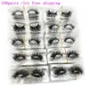 Faux Cils Mikiwi en gros 100 paires / pack 3D Mink Lashes Aucun emballage Full Strip Lashes Mink False Eyelashes boîte personnalisée Maquillage cils 230725