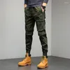 Herenbroek Jogger Militaire Tactische Gewassen Overalls Herfst Losse Werk Casual Lange Broek Cargo Herenbroek Kaki Zwart