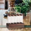 Storage Bottles 10Pcs Single Dose Coffee Bean Cellar Tube With Wooden Display Stand Dosing Glass Vials And Lids For Heartwarming Gift