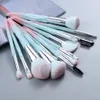 Makeup Tools Fld 13/5 PCS Blue Makeup Borstes Set Face Eye Lip Eyeshadow Eyebrow Comb Eyelash Spoolies Foundation Powder Brush Tools Cosmetic 230724