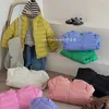 Down Coat Children Autumn and Winter Solid Color Hooded Down Jacket Boys and Girls Go Out to Keep Warm White Duck Down Short Down Jacket HKD230725