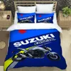 S-SUZUKI motocicleta Juegos de cama exquisitos suministros de cama conjunto funda nórdica cama edredón juego de cama regalo de cumpleaños de lujo L230704