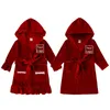 Pyjamas småbarn Baby Boys Girls Velvet Christmas Set Kids Winter Holiday Clothing Lägg till ditt textnamn Sleepwear Anpassat 230724