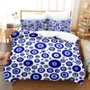 New Turkish Evil Eye Ensemble de literie Simple Twin Full Queen King Size Ensemble de lit Aldult Kid Chambre Housse de couette Ensembles Eye Bed Sheet Set L230704