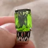 Wedding Rings Arrival Trendy Natural Green Crystal Thai Silver Ladies Ring Jewelry For Women Gifts