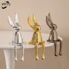 Dekorative Objekte Figuren Nordic Kreative Kaninchen Statue Home Wohnzimmer Dekoration Kawaii Dekor Schreibtisch Miniaturen für Innen Liebe Geschenk 230724