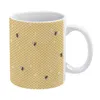 Kubki Bumble Bees Mub Cute Honeycomb Print Hurtowe zabawne ceramiczne kubki cappuccino