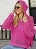 Maglioni da donna Donna Autunno Inverno Solido Maglione Pullover Elegante Casual Moda Office Lady Cut Out Manica lunga Streetwear 2023