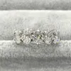 Cluster Anéis Luxo Prata Esterlina 925 Criado Diamante Coquetel De Noivado De Casamento Feminino Anel Banda Jóias De Pedras Preciosas Finas